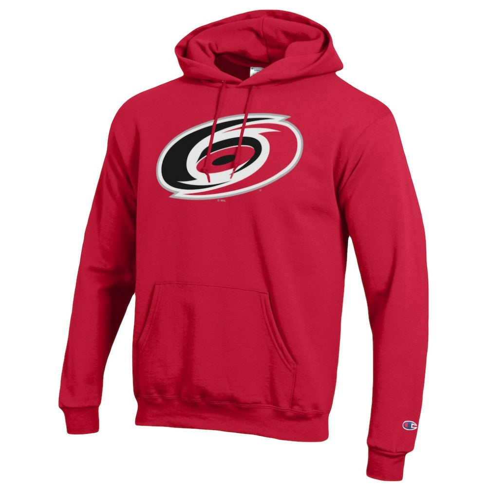 Carolina Hurricanes Champion Primary Logo 1-Hit Pullover Hoodie - Red - NHL