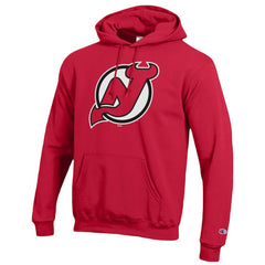 New Jersey Devils Champion Primary Logo 1-Hit Pullover Hoodie - Red - NHL