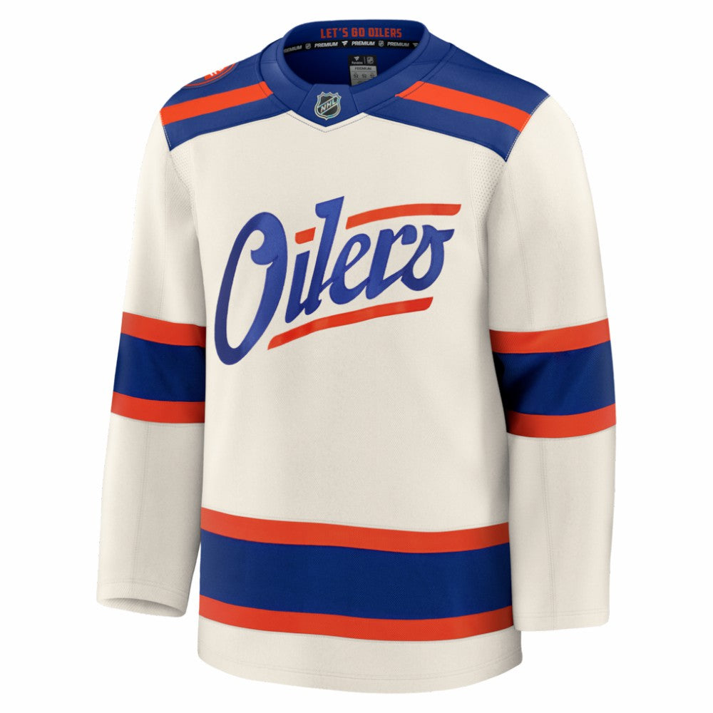 Edmonton Oilers Fanatics Alternate Premium Jersey - Light Beige - NHL