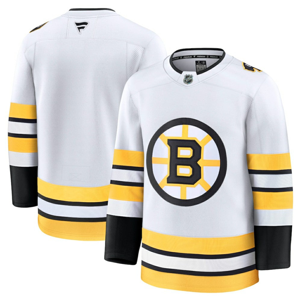 Boston Bruins Fanatics Away Premium Jersey - White - NHL