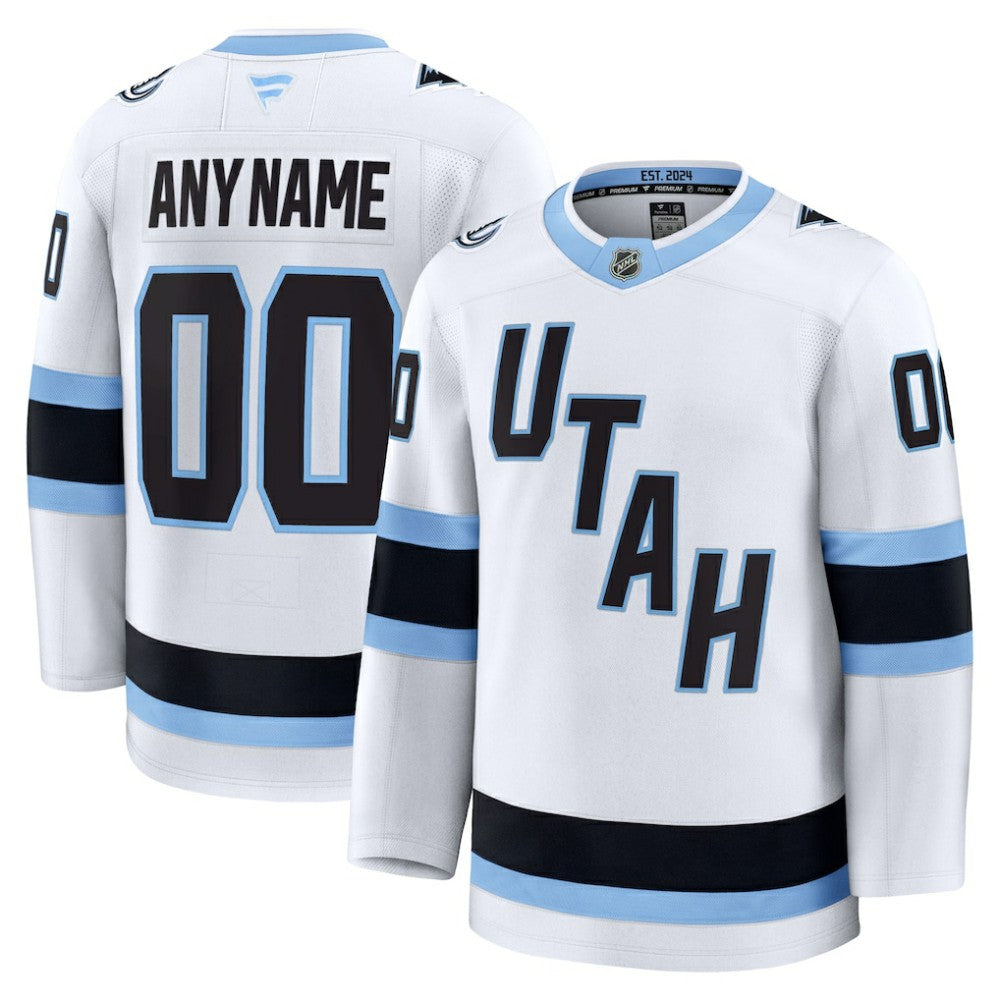 Utah Mammoth Fanatics Away Premium Custom Jersey - White - NHL