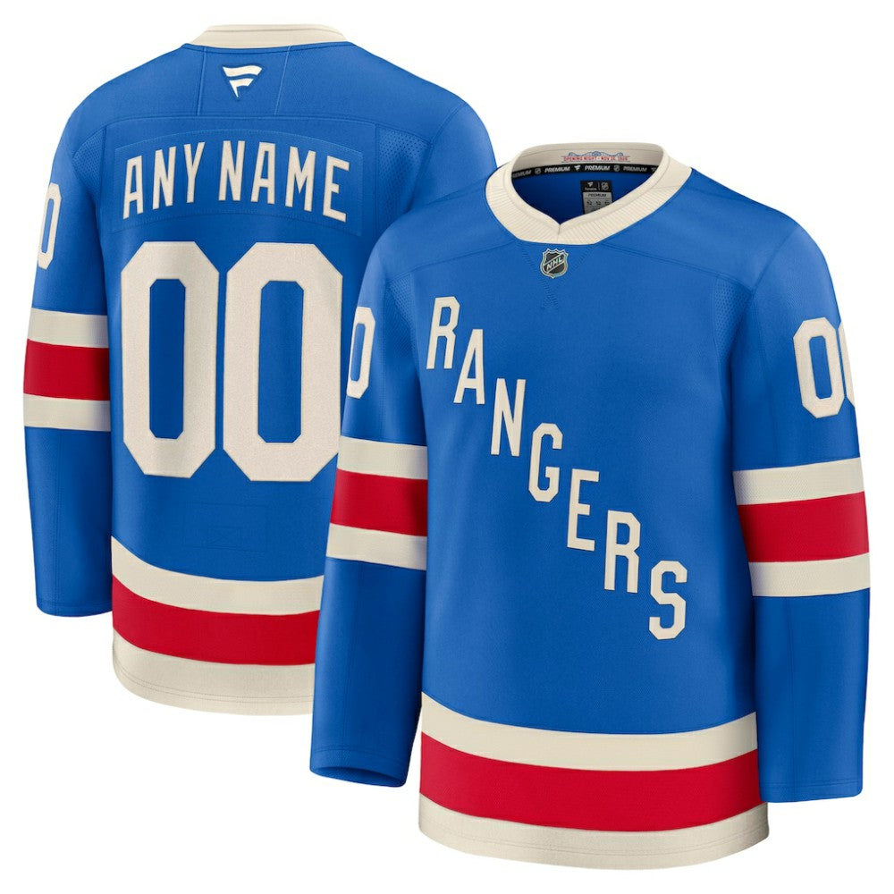 New York Rangers Fanatics Centennial Premium Custom Jersey - Blue - NHL
