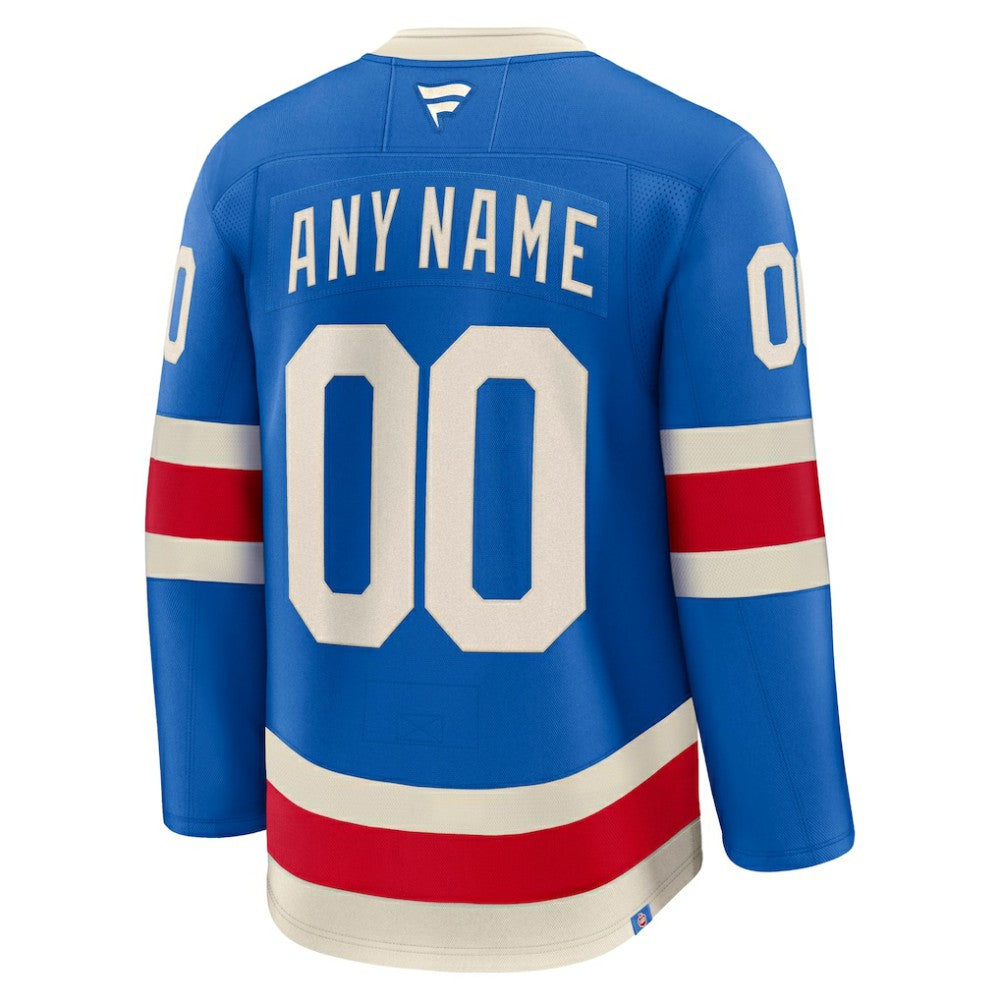 New York Rangers Fanatics Centennial Premium Custom Jersey - Blue - NHL