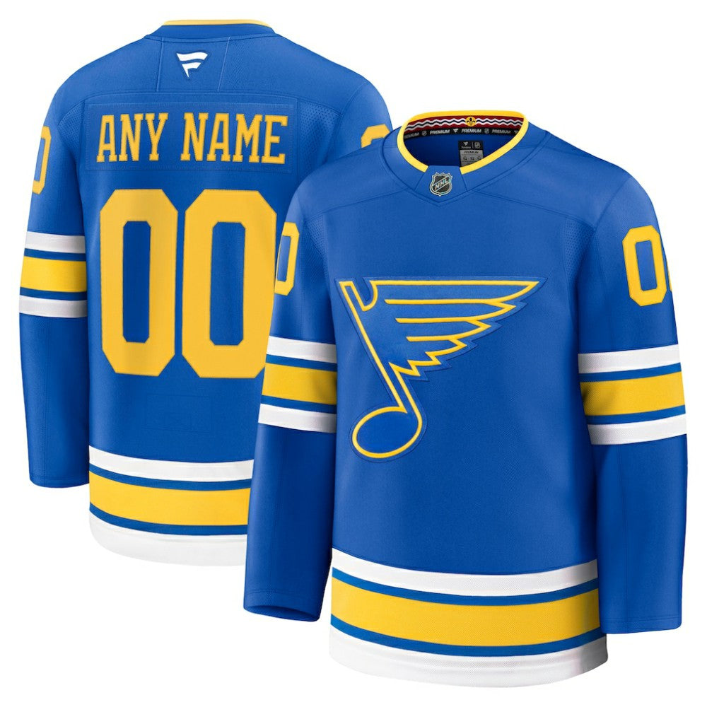 St. Louis Blues Fanatics Home Premium Custom Jersey - Blue - NHL