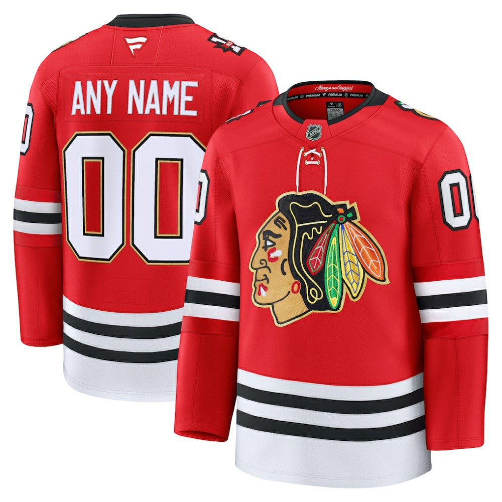 Chicago Blackhawks Fanatics Centennial Premium Custom Jersey - Red - NHL