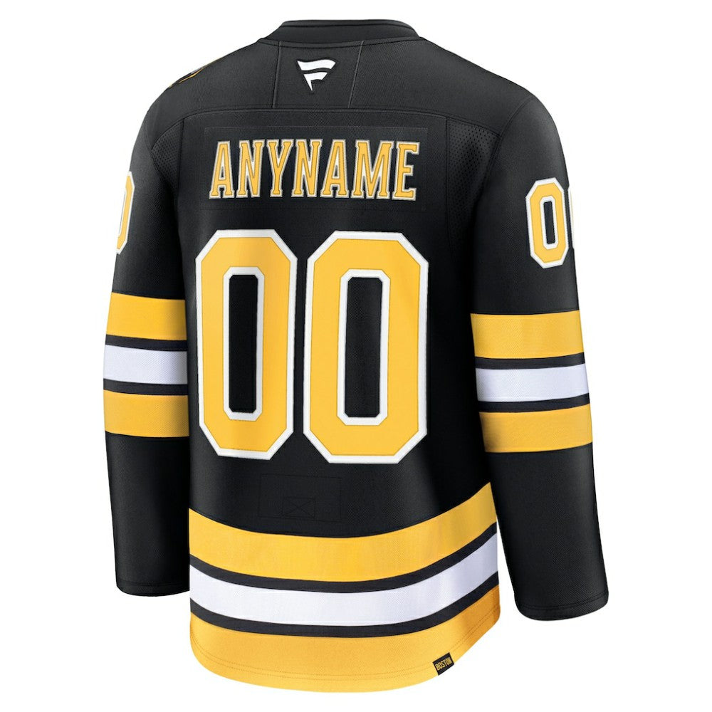 Boston Bruins Fanatics Home Premium Custom Jersey - Black - NHL