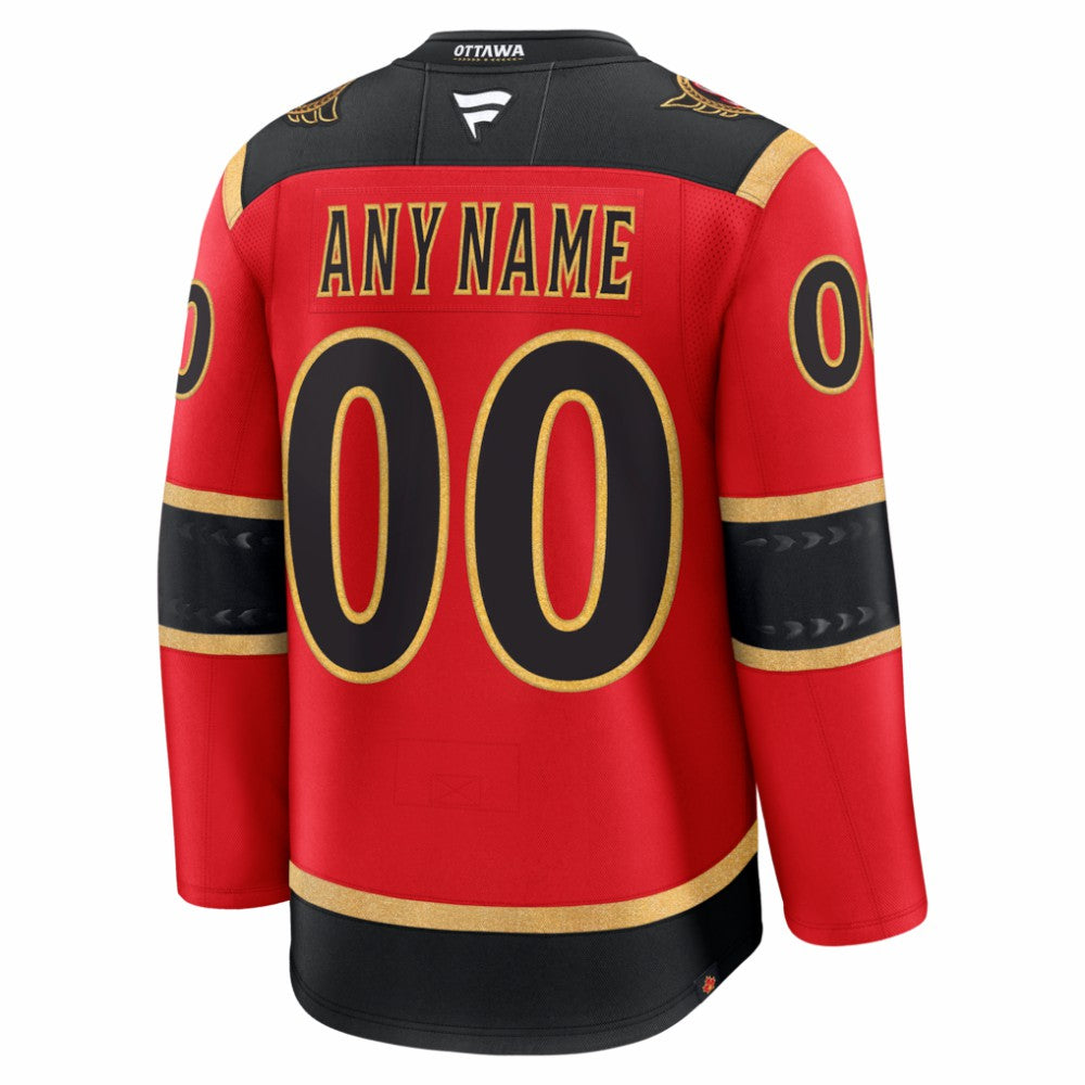 Ottawa Senators Fanatics Alternate Custom Premium Jersey - Red - NHL