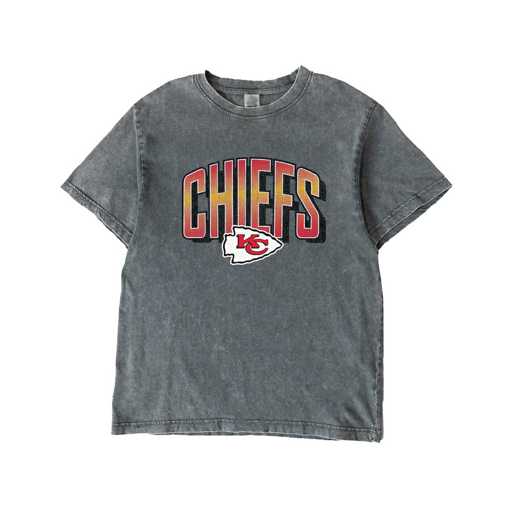 Kansas City Chiefs Gameday Couture Women's Peak Performance Oversized Snow Wash T-Shirt Gray | NFL