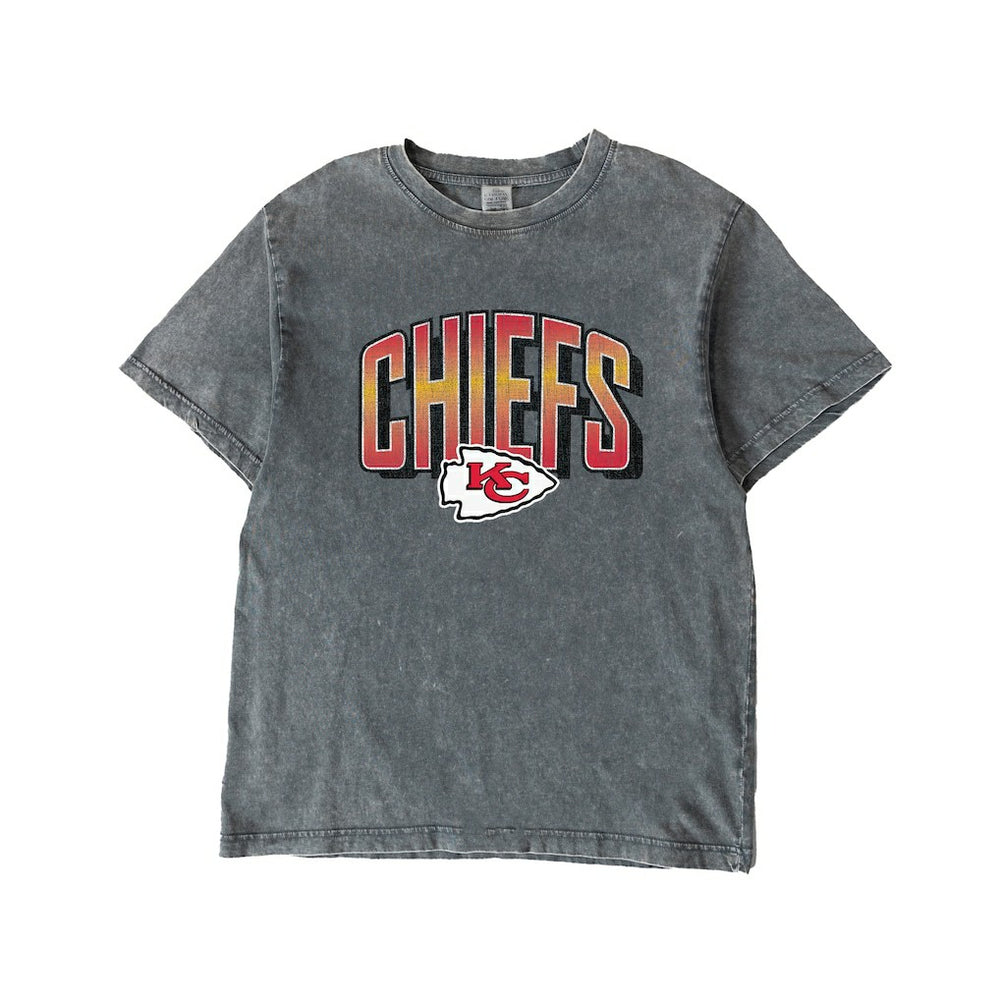 Kansas City Chiefs Gameday Couture Women's Peak Performance Oversized Snow Wash T-Shirt Gray | NFL