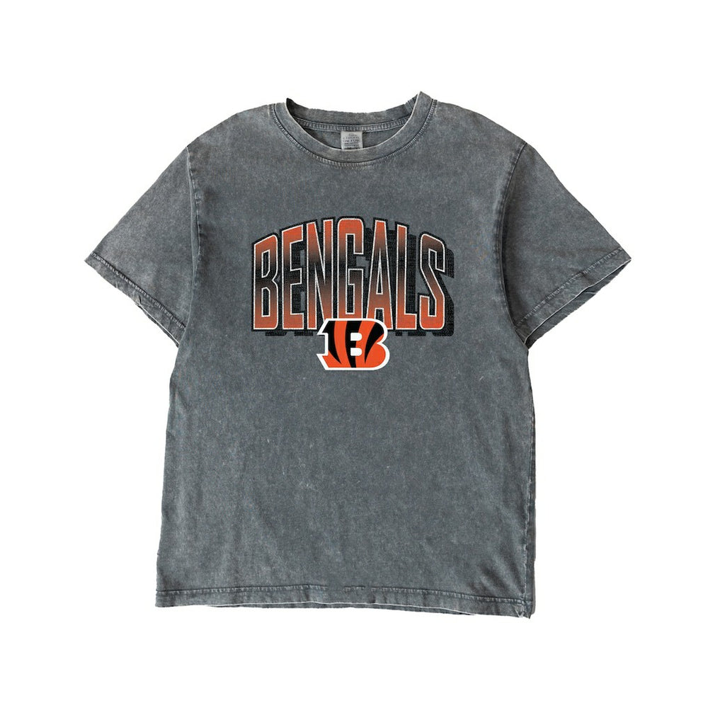 Cincinnati Bengals Gameday Couture Women's Peak Performance Oversized Snow Wash T-Shirt Gray | NFL