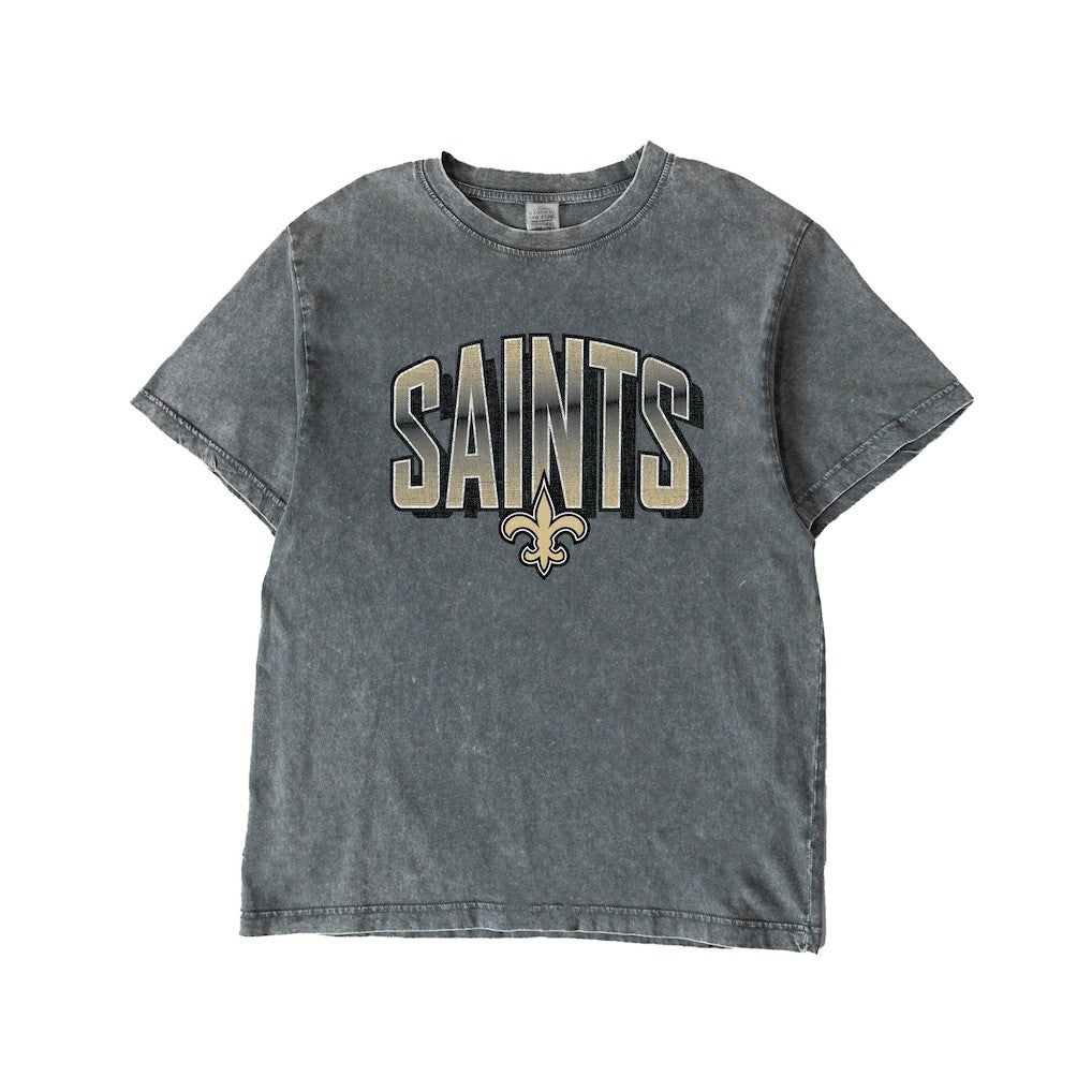 New Orleans Saints Gameday Couture Women's Peak Performance Oversized Snow Wash T-Shirt Gray | NFL