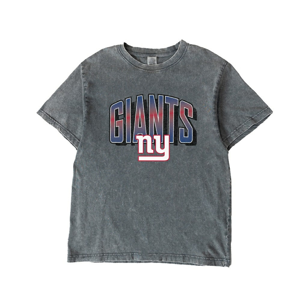 New York Giants Gameday Couture Women's Peak Performance Oversized Snow Wash T-Shirt Gray | NFL