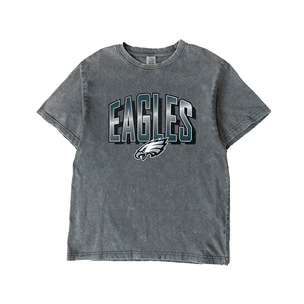 Philadelphia Eagles Gameday Couture Women's Peak Performance Oversized Snow Wash T-Shirt Gray | NFL