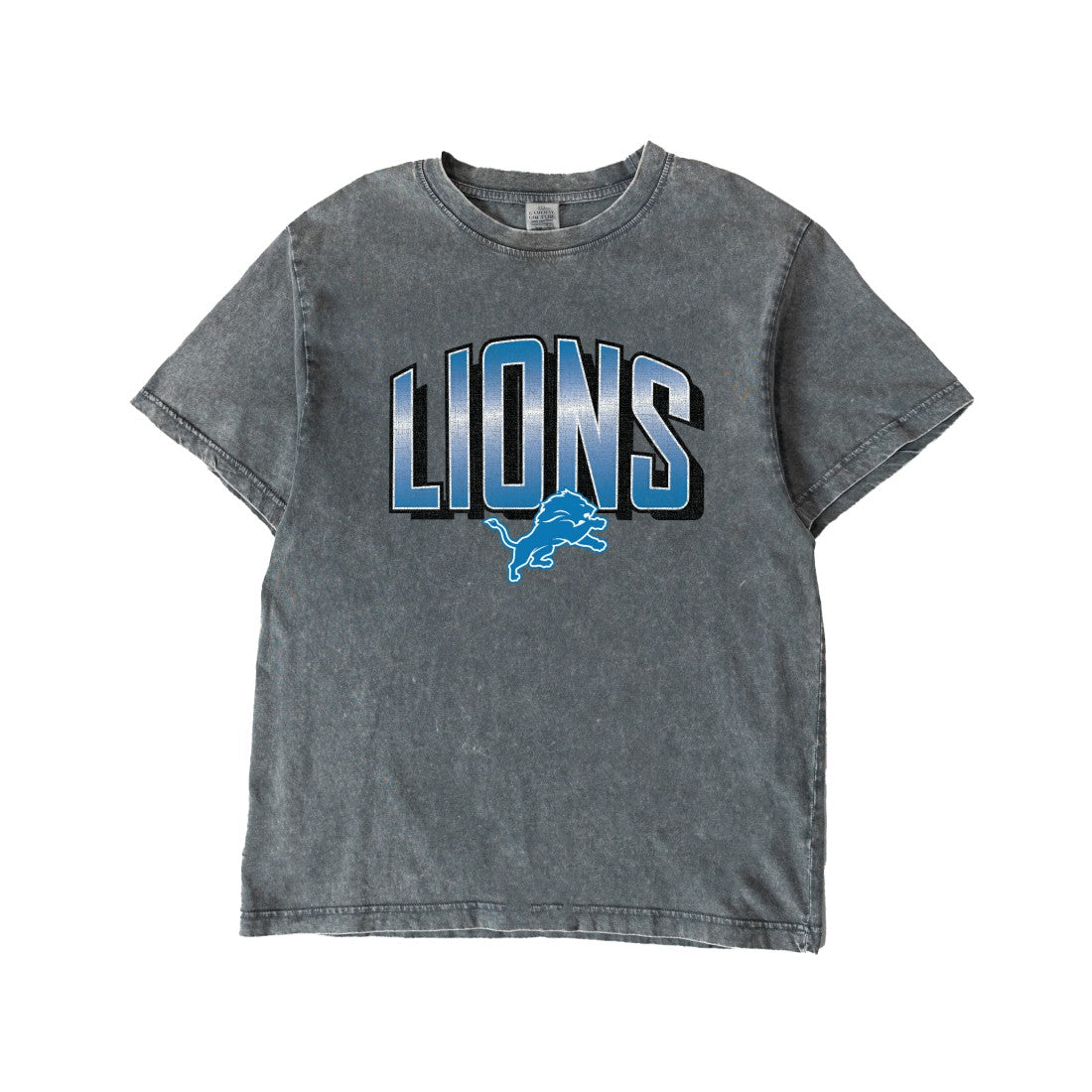 Detroit Lions Gameday Couture Women's Peak Performance Oversized Snow Wash T-Shirt Gray | NFL