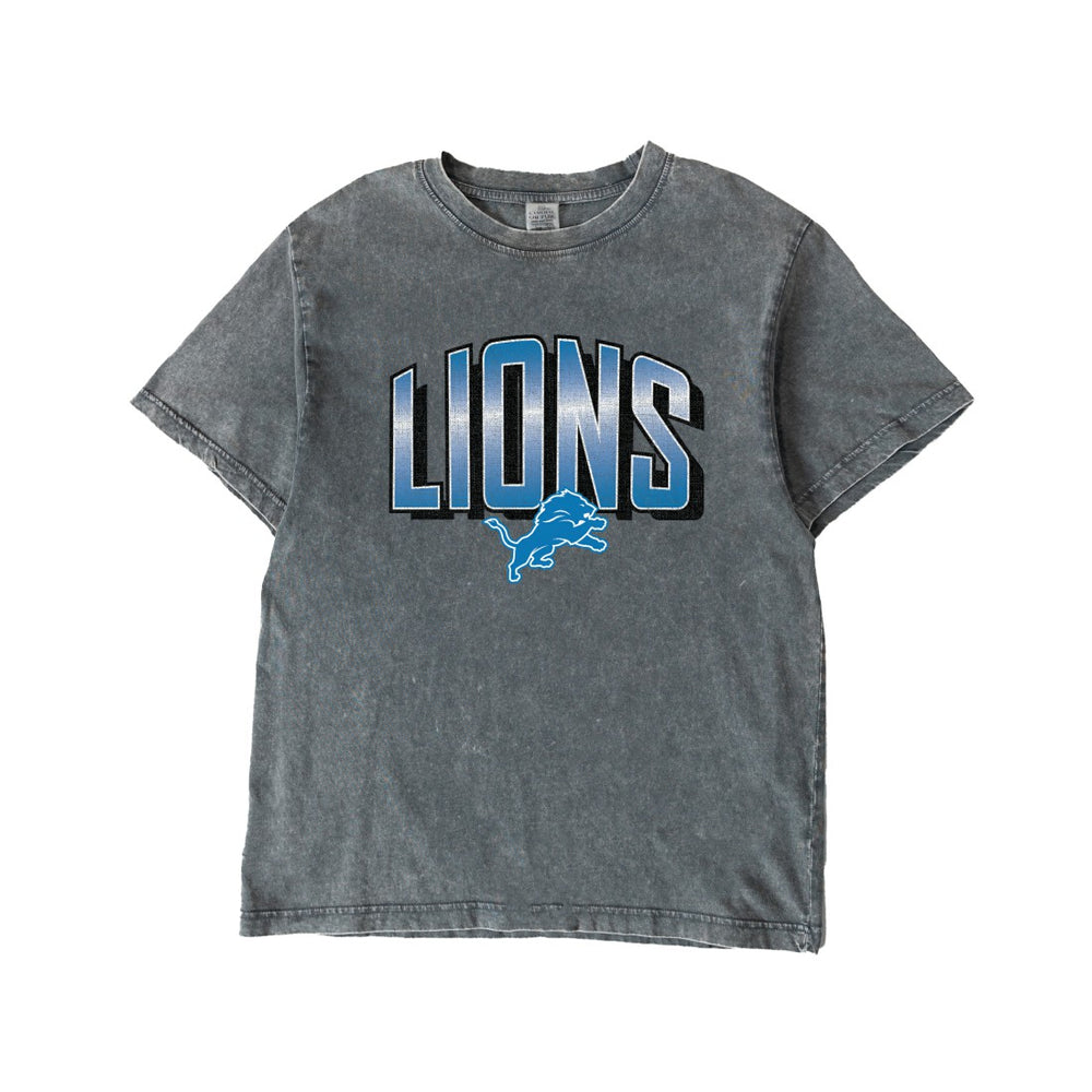 Detroit Lions Gameday Couture Women's Peak Performance Oversized Snow Wash T-Shirt Gray | NFL