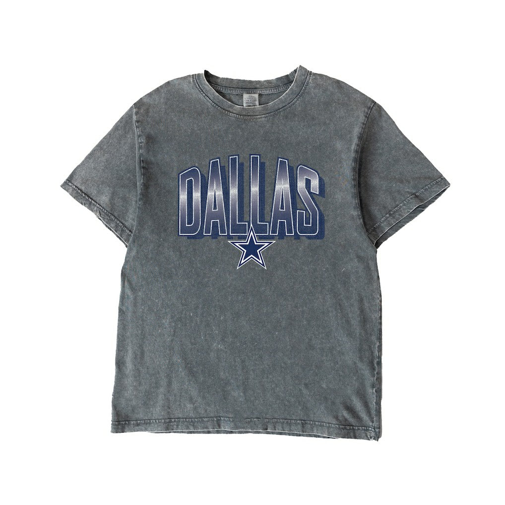 Dallas Cowboys Gameday Couture Women's Peak Performance Oversized Snow Wash T-Shirt Gray | NFL