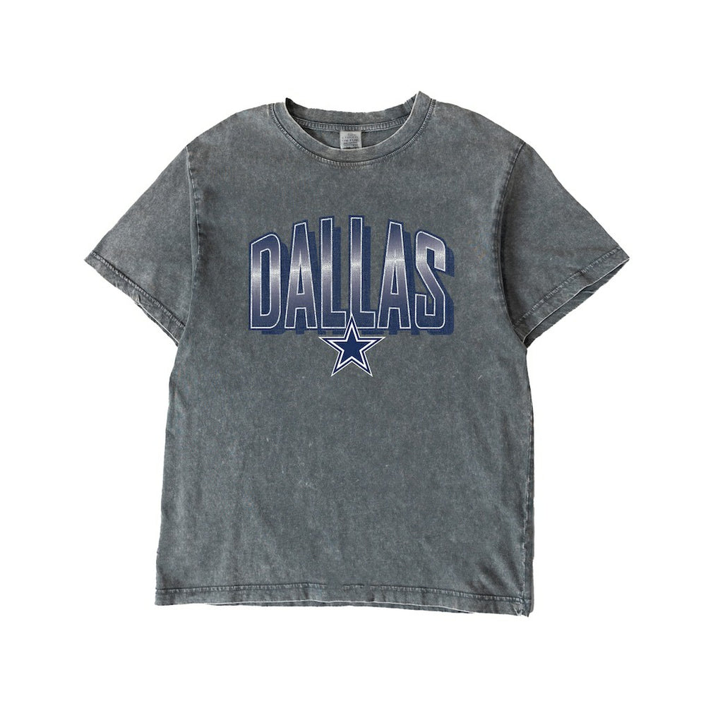 Dallas Cowboys Gameday Couture Women's Peak Performance Oversized Snow Wash T-Shirt Gray | NFL