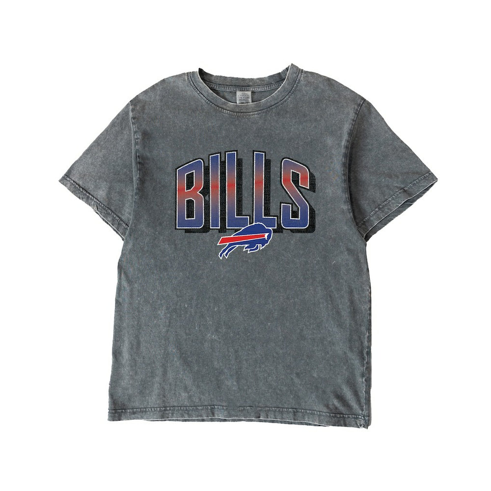 Buffalo Bills Gameday Couture Women's Peak Performance Oversized Snow Wash T-Shirt Gray | NFL