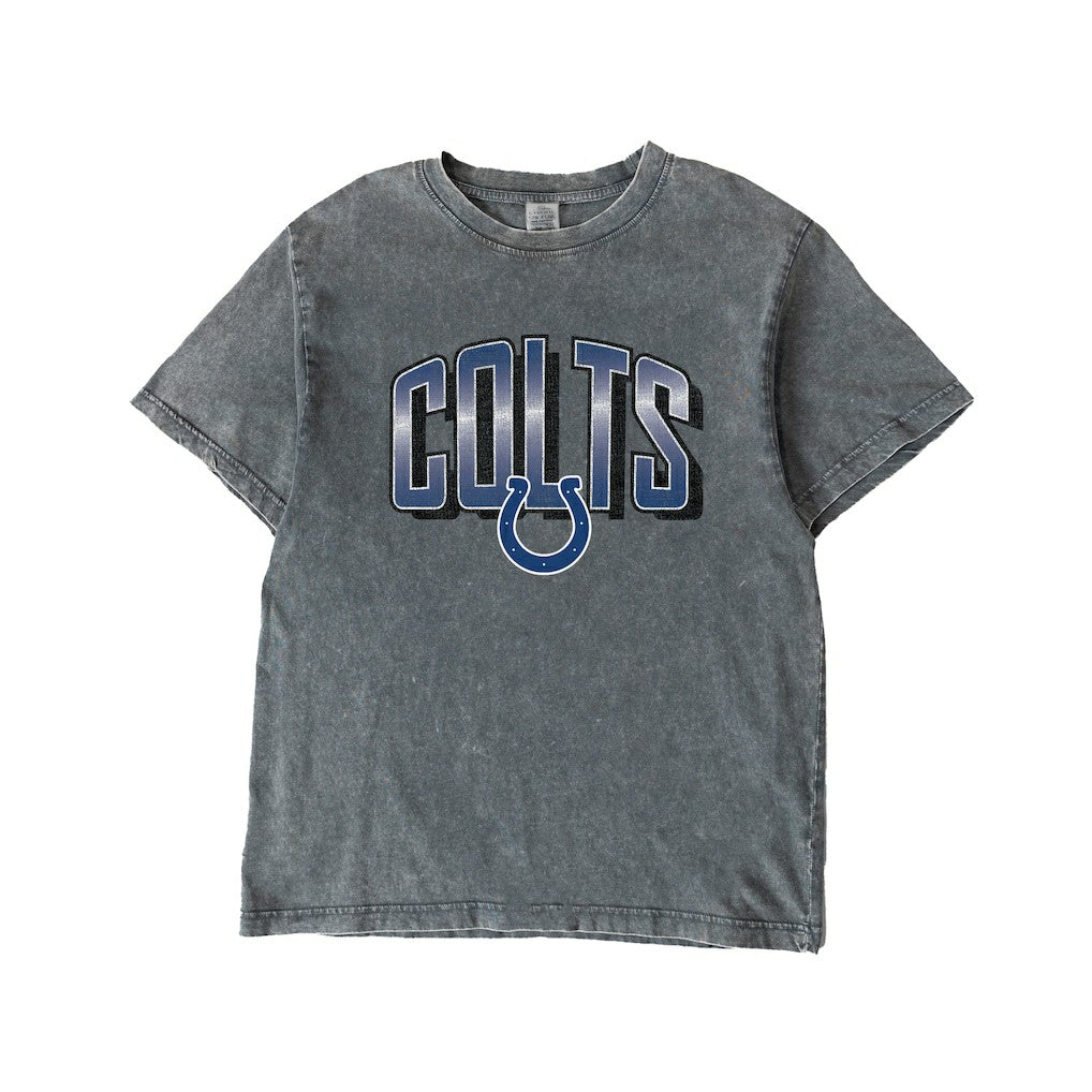 Indianapolis Colts Gameday Couture Women's Peak Performance Oversized Snow Wash T-Shirt Gray | NFL