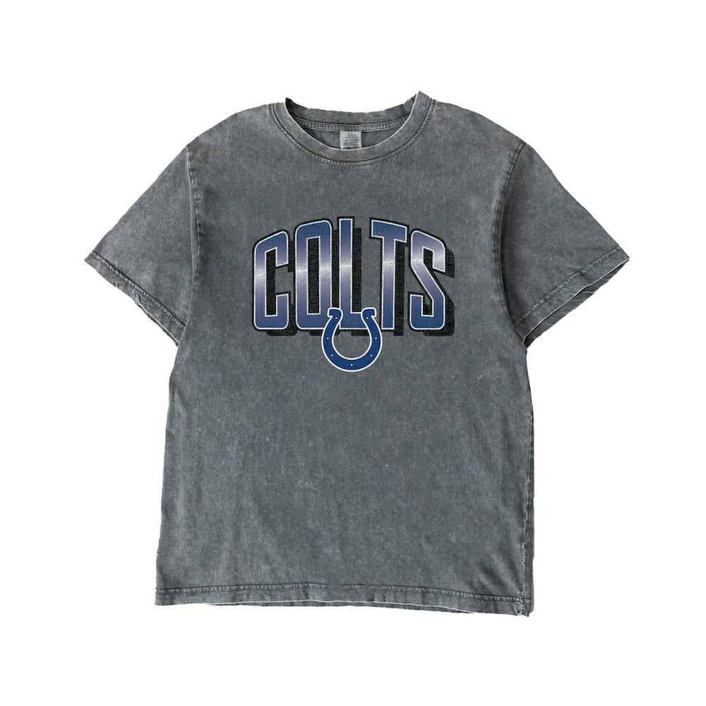 Indianapolis Colts Gameday Couture Women's Peak Performance Oversized Snow Wash T-Shirt Gray | NFL