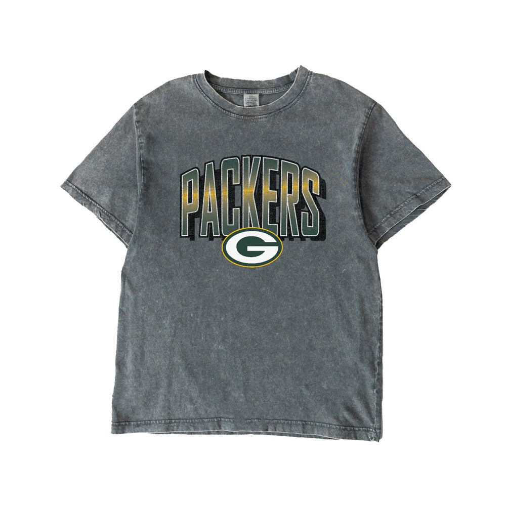 Green Bay Packers Gameday Couture Women's Peak Performance Oversized Snow Wash T-Shirt Gray | NFL