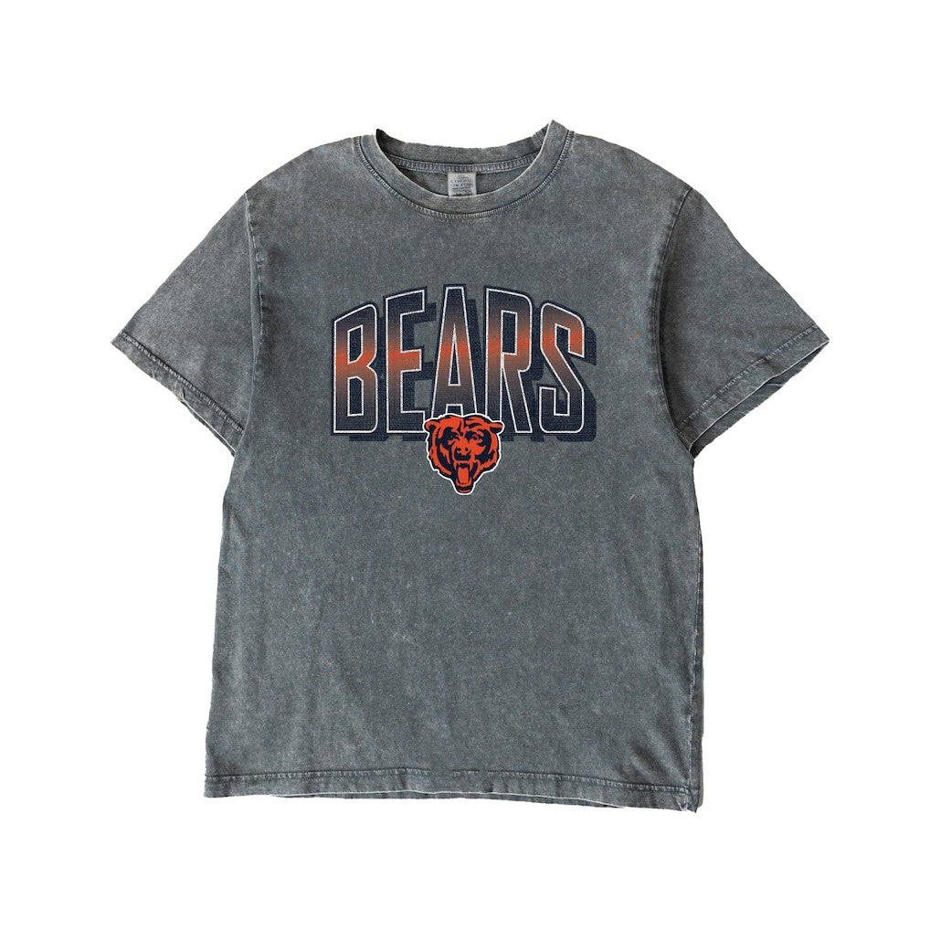Chicago Bears Gameday Couture Women's Peak Performance Oversized Snow Wash T-Shirt Gray | NFL