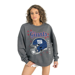 New York Giants Gameday Couture Women's Ready to Rumble Premium Fleece Pullover Sweatshirt Gray | NFL