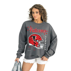 Atlanta Falcons Gameday Couture Women's Ready to Rumble Premium Fleece Pullover Sweatshirt Gray | NFL