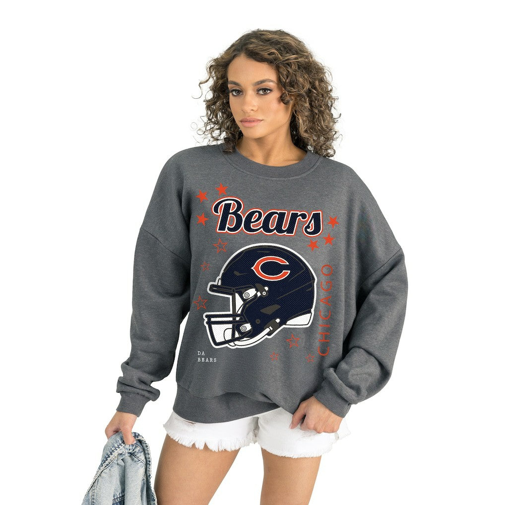 Chicago Bears Gameday Couture Women's Ready to Rumble Premium Fleece Pullover Sweatshirt Gray | NFL