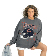 Chicago Bears Gameday Couture Women's Ready to Rumble Premium Fleece Pullover Sweatshirt Gray | NFL