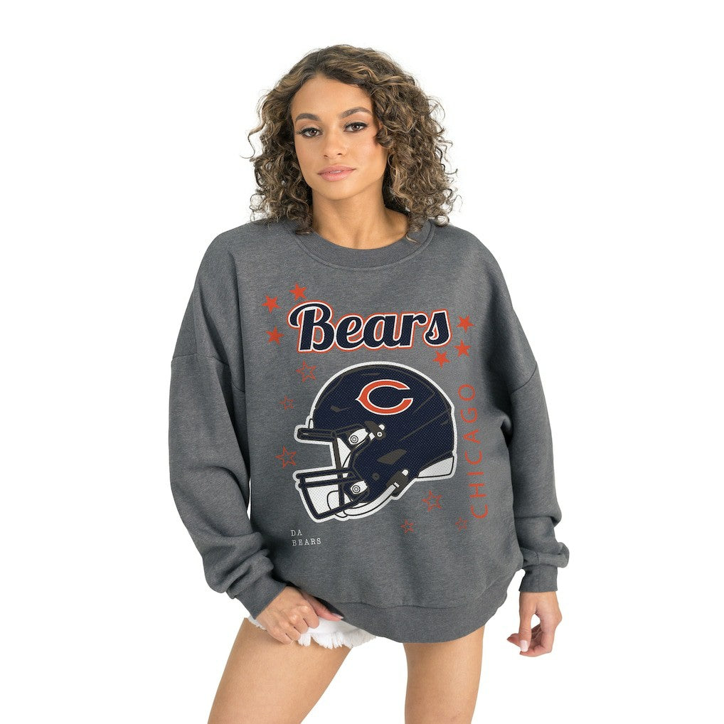Chicago Bears Gameday Couture Women's Ready to Rumble Premium Fleece Pullover Sweatshirt Gray | NFL