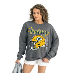 Green Bay Packers Gameday Couture Women's Ready to Rumble Premium Fleece Pullover Sweatshirt Gray | NFL