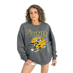 Green Bay Packers Gameday Couture Women's Ready to Rumble Premium Fleece Pullover Sweatshirt Gray | NFL