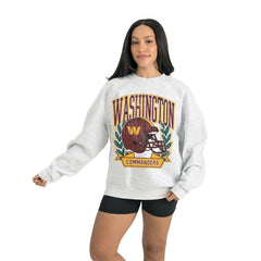 Washington Commanders Gameday Couture Women's Heritage Premium Fleece Pullover Sweatshirt Gray | NFL