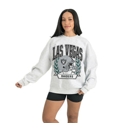 Las Vegas Raiders Gameday Couture Women's Heritage Premium Fleece Pullover Sweatshirt Gray | NFL
