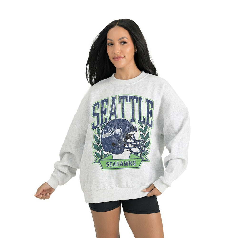 Seattle Seahawks Gameday Couture Women's Heritage Premium Fleece Pullover Sweatshirt Gray | NFL