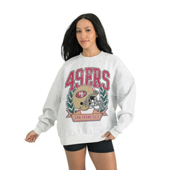 San Francisco 49ers Gameday Couture Women's Heritage Premium Fleece Pullover Sweatshirt Gray | NFL