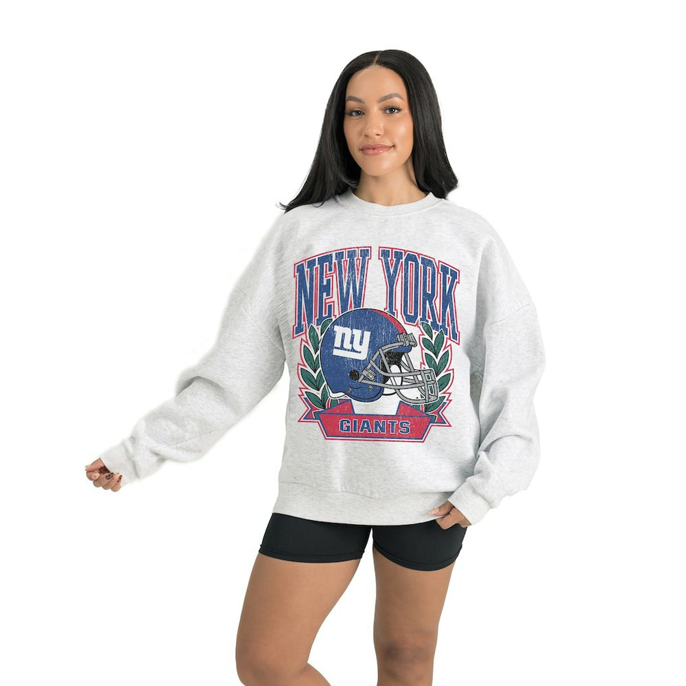 New York Giants Gameday Couture Women's Heritage Premium Fleece Pullover Sweatshirt Gray | NFL