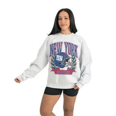 New York Giants Gameday Couture Women's Heritage Premium Fleece Pullover Sweatshirt Gray | NFL