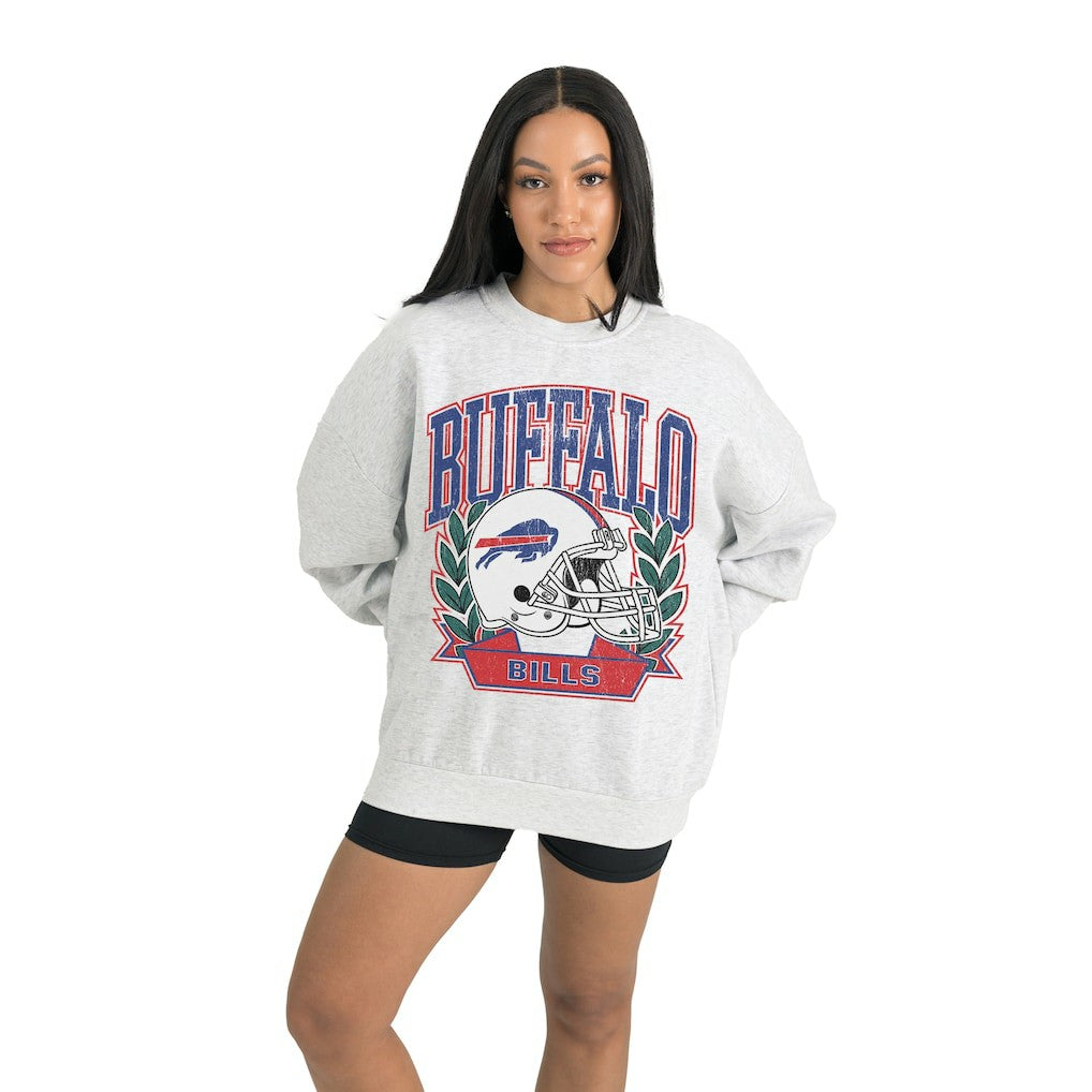 Buffalo Bills Gameday Couture Women's Heritage Premium Fleece Pullover Sweatshirt Gray | NFL