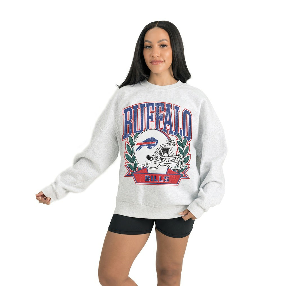 Buffalo Bills Gameday Couture Women's Heritage Premium Fleece Pullover Sweatshirt Gray | NFL