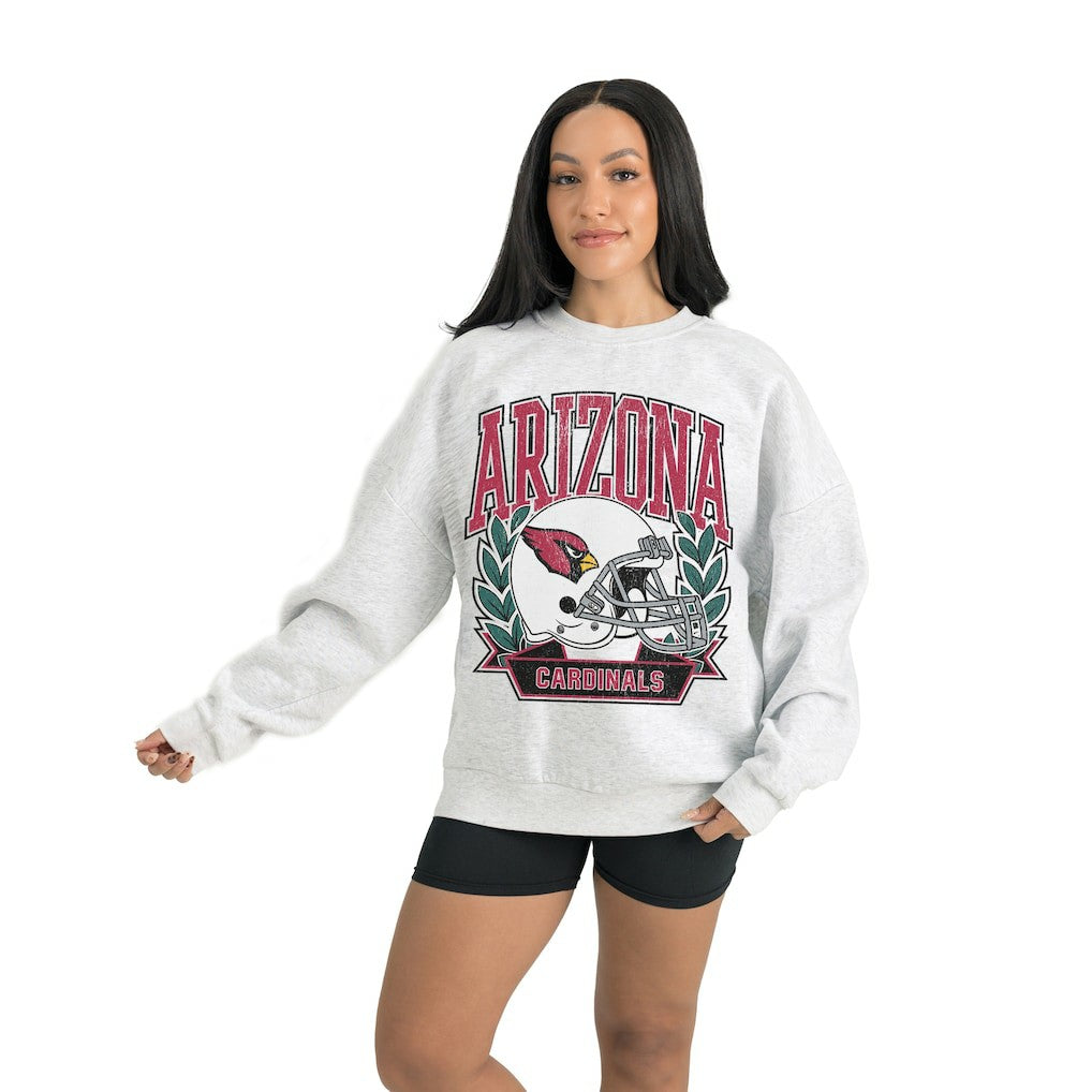 Arizona Cardinals Gameday Couture Women's Heritage Premium Fleece Pullover Sweatshirt Gray | NFL