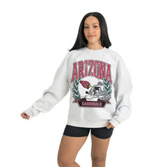 Arizona Cardinals Gameday Couture Women's Heritage Premium Fleece Pullover Sweatshirt Gray | NFL