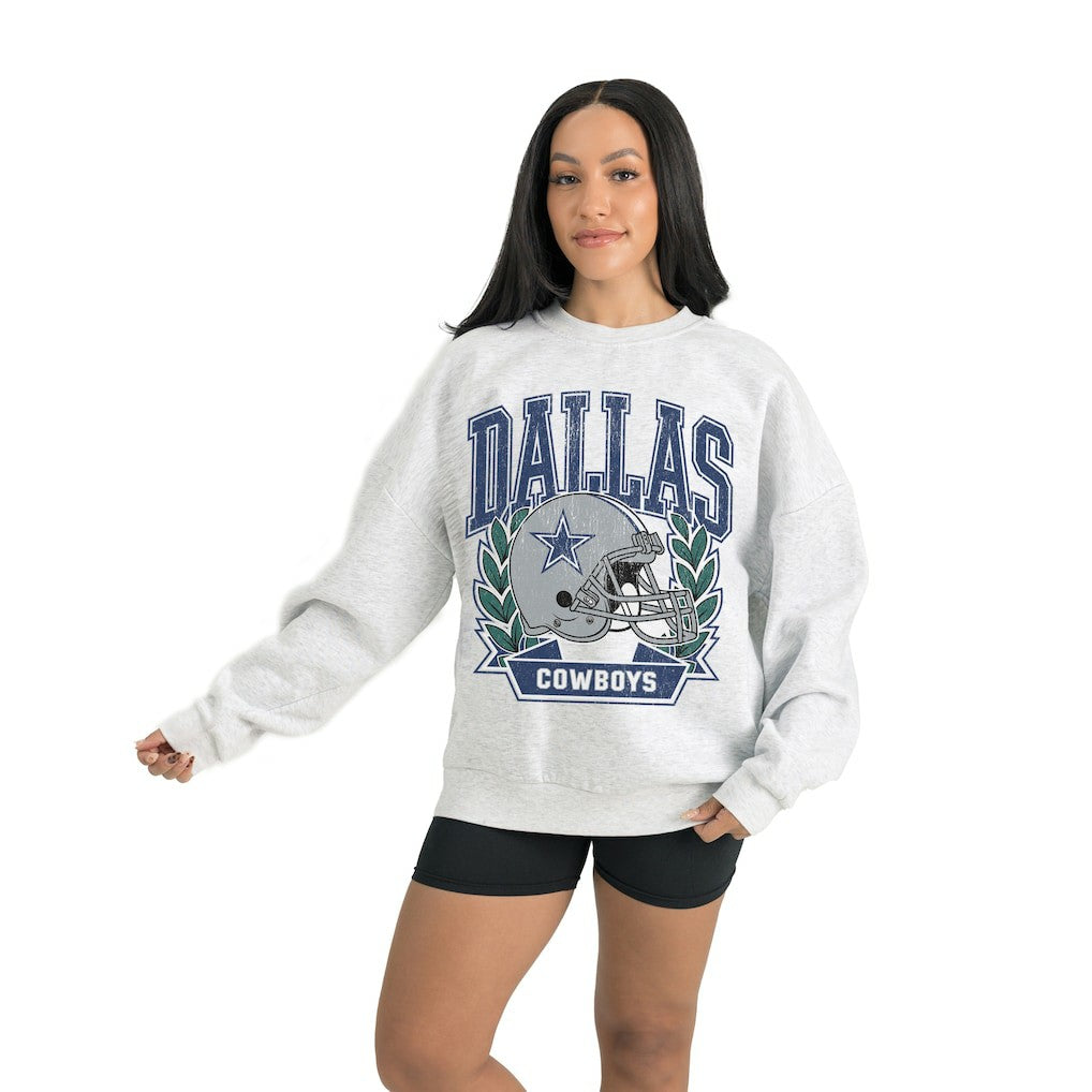 Dallas Cowboys Gameday Couture Women's Heritage Premium Fleece Pullover Sweatshirt Gray | NFL