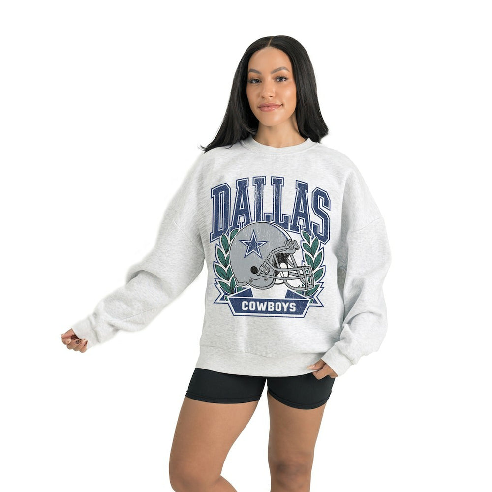 Dallas Cowboys Gameday Couture Women's Heritage Premium Fleece Pullover Sweatshirt Gray | NFL