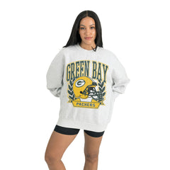 Green Bay Packers Gameday Couture Women's Heritage Premium Fleece Pullover Sweatshirt Gray | NFL