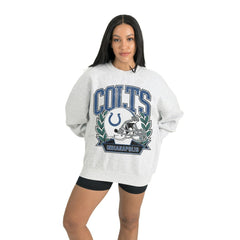 Indianapolis Colts Gameday Couture Women's Heritage Premium Fleece Pullover Sweatshirt Gray | NFL