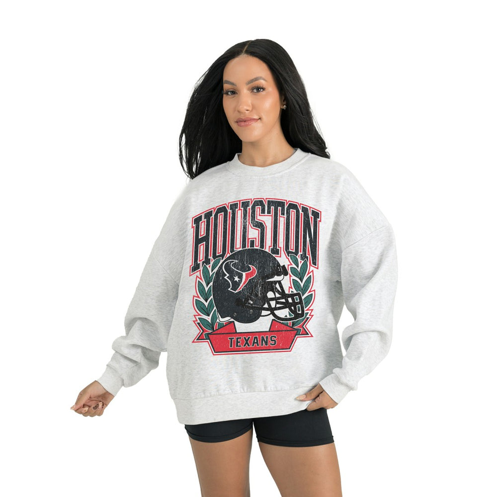 Houston Texans Gameday Couture Women's Heritage Premium Fleece Pullover Sweatshirt Gray | NFL