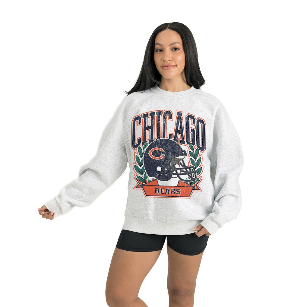 Chicago Bears Gameday Couture Women's Heritage Premium Fleece Pullover Sweatshirt Gray | NFL