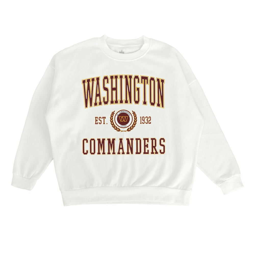 Washington Commanders Gameday Couture Women's Timeless Triumph Premium Fleece Pullover Sweatshirt White | NFL